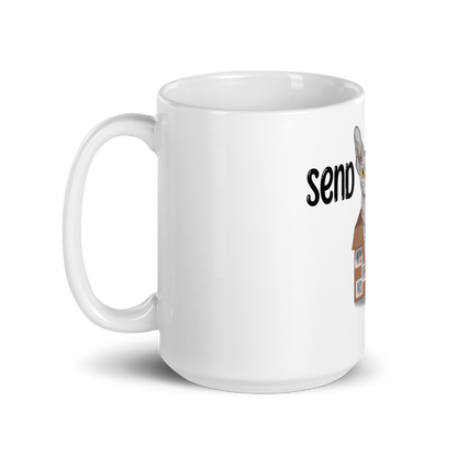 "SEND NUDES" SPHYNX COFFEE MUG by ReNewedPet