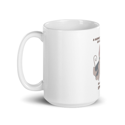 "WOMAN CAN'T SURVIVE ON COFFEE ALONE" COFFEE MUG by ReNewedPet