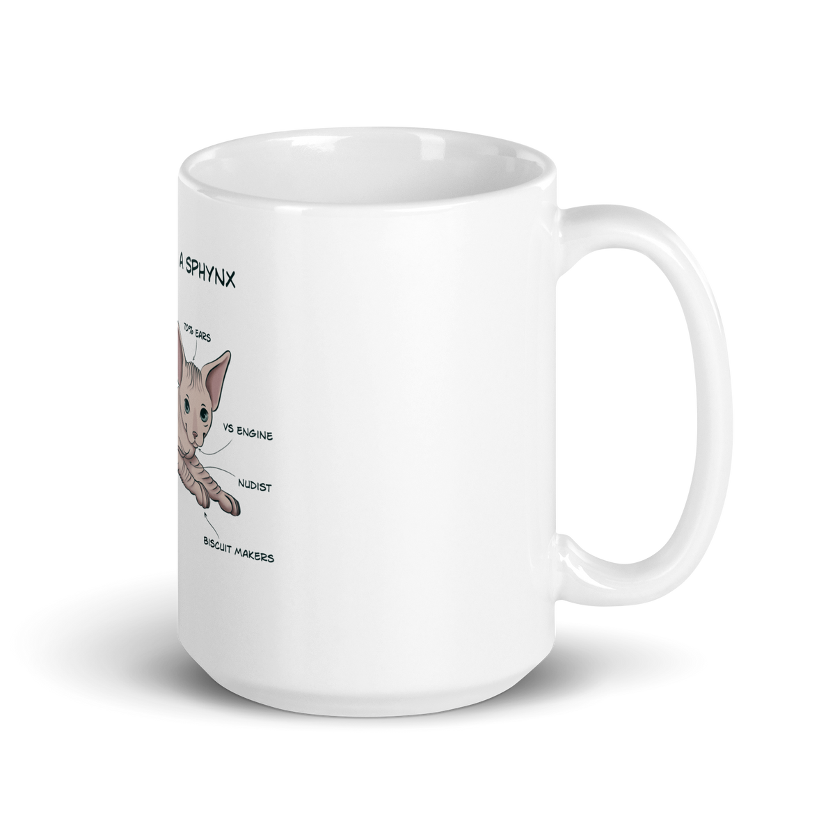 "ANATOMY OF A SPHYNX CAT" COFFEE MUG by ReNewedPet