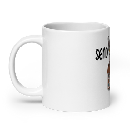 "SEND NUDES" SPHYNX COFFEE MUG by ReNewedPet