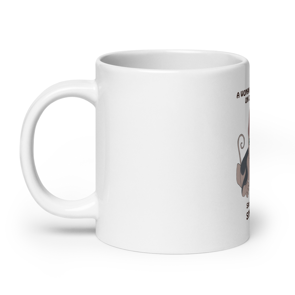 "WOMAN CAN'T SURVIVE ON COFFEE ALONE" COFFEE MUG by ReNewedPet