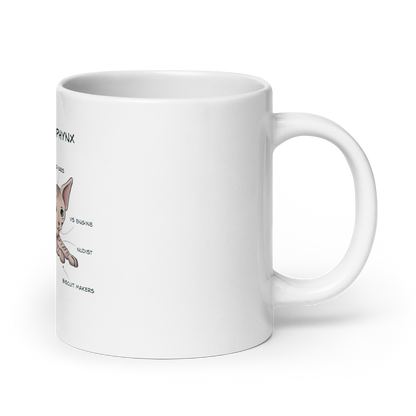 "ANATOMY OF A SPHYNX CAT" COFFEE MUG by ReNewedPet