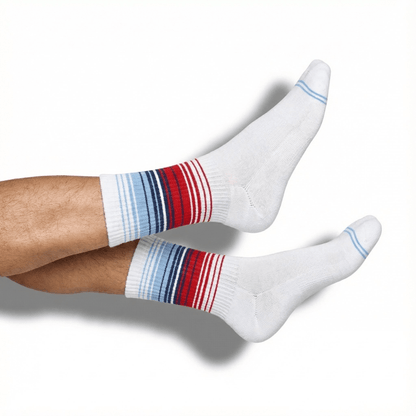 White Ombre Stripe Casual CrewTeam ColorwaysTorqelo.com