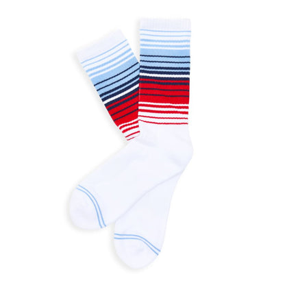 White Ombre Stripe Casual CrewTeam ColorwaysTorqelo.com