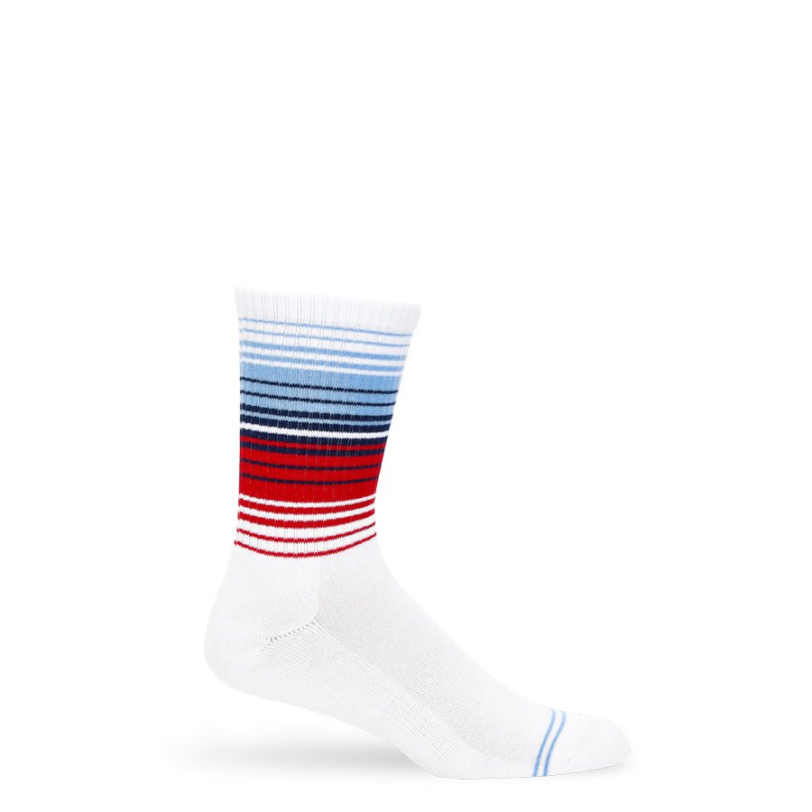 White Ombre Stripe Casual CrewTeam ColorwaysTorqelo.com