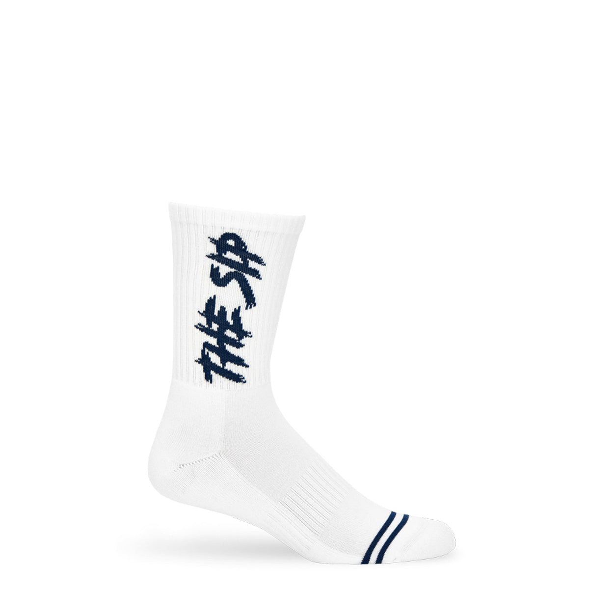 White The Sip Casual Crew SocksTeam ColorwaysTorqelo.com