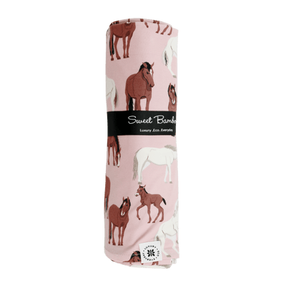Wild Horses Swaddle by Sweet Bamboo