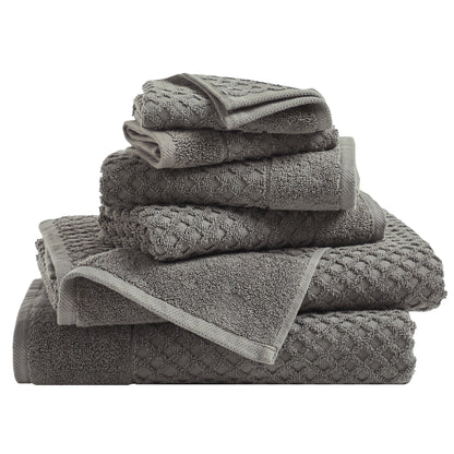 Cotton Diamond Waffle Weave Bath Towel Set - Grayson Collection by Great Bay Home