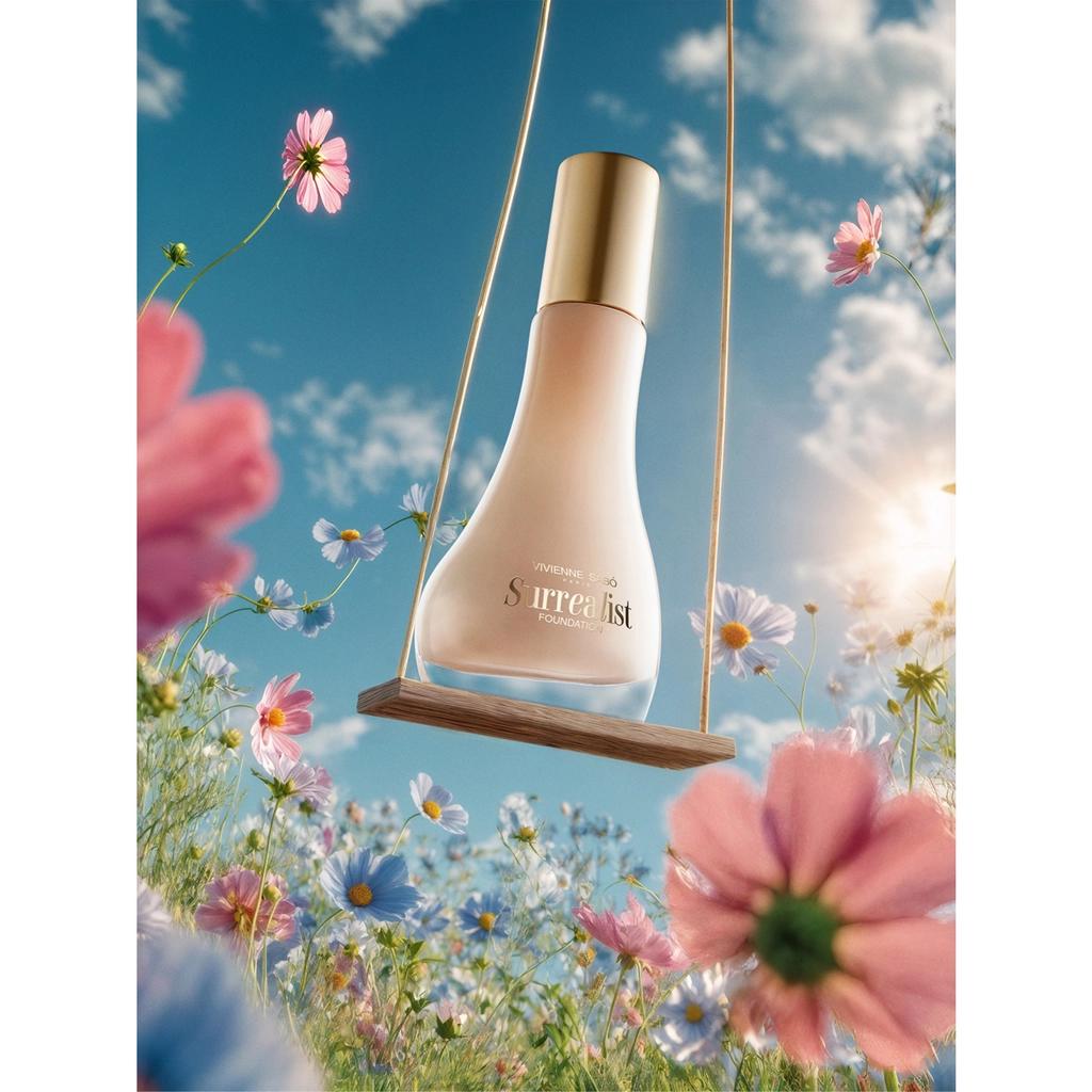 Vivienne Sabo Surrealist Moisturizing Foundation 03 for Dewy Glow by Beauty Care Bag