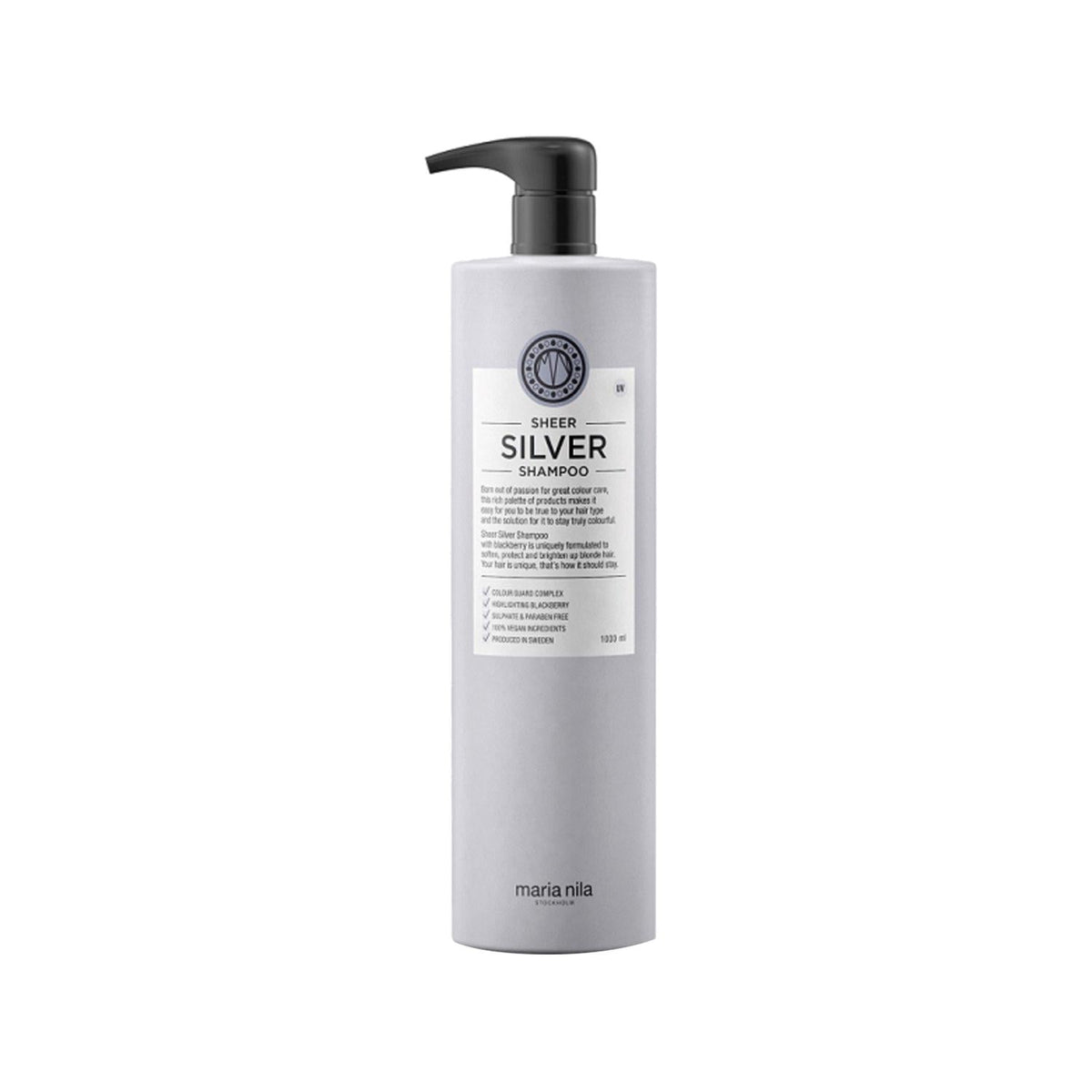 Maria Nila Sheer Silver sulfate-free toning shampoo for blonde hair, 1000ml