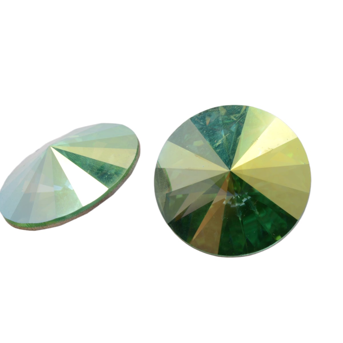 Swarovski 18mm Round Rivoli Crystal Lime Green - Individual Stone by Continental Bead Suppliers