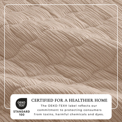 Gauze Quilt Set - Wave Stitch Collection by Great Bay Home