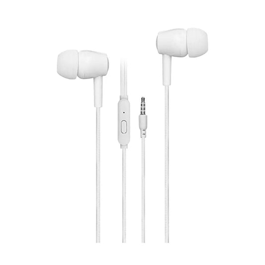 As1 White In-Ear Headphones with Microphone: Clear Calls, Mobile Compatible, Portable Earphones by Beauty Care Bag