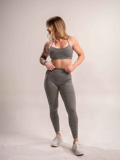 WOMEN'S | DEBUT MEGA-HIGH-RISE LEGGING : GRAY by Alpha Country Training + Nutrition