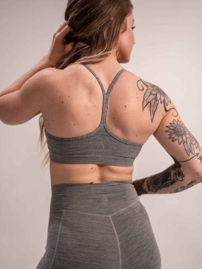 WOMEN'S | DEBUT SPORTS BRA : GRAY by Alpha Country Training + Nutrition