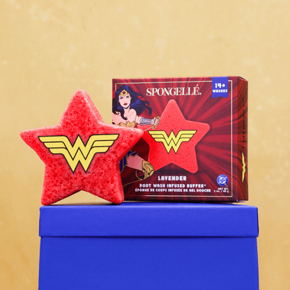 Wonder Woman™ Lavender Body Buffer | DC SuperheroBody Wash Infused BufferTorqelo.com