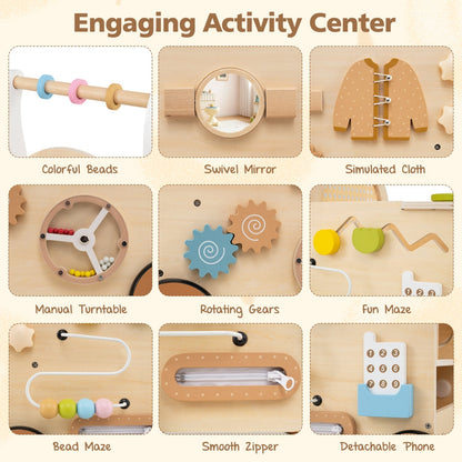 Wooden Push Walker 13-in-1 Activity Center with StorageBaby WalkerTorqelo.com