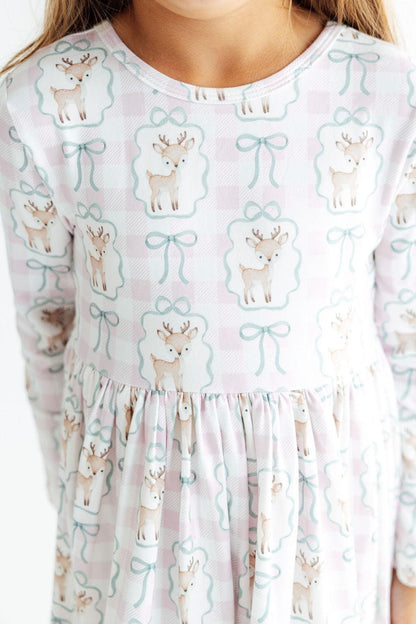 Woodland Whimsy L/S Ruffle Hem Twirl DressTwirl Dress - L/S - Ruffle HemTorqelo.com
