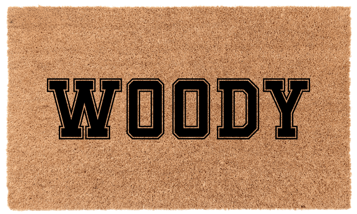 Woody Name Customizable Coir MatTorqelo.com