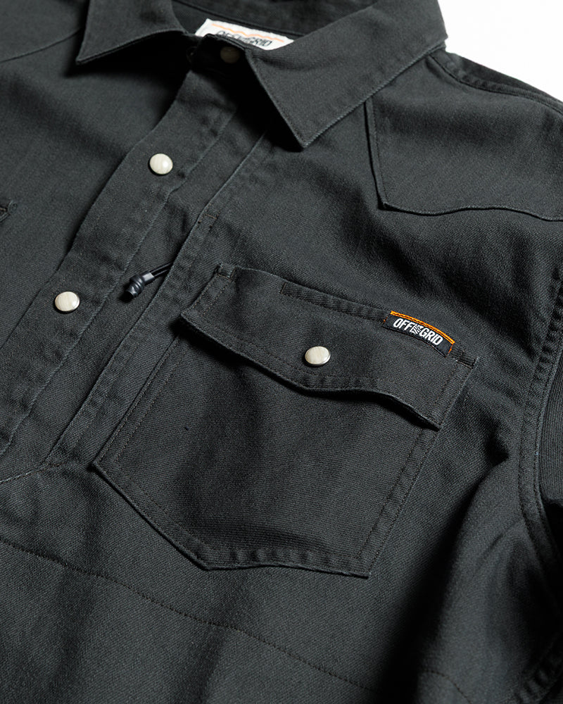 Earl Denim Shirt - Vintage Black by Off The Grid Surplus