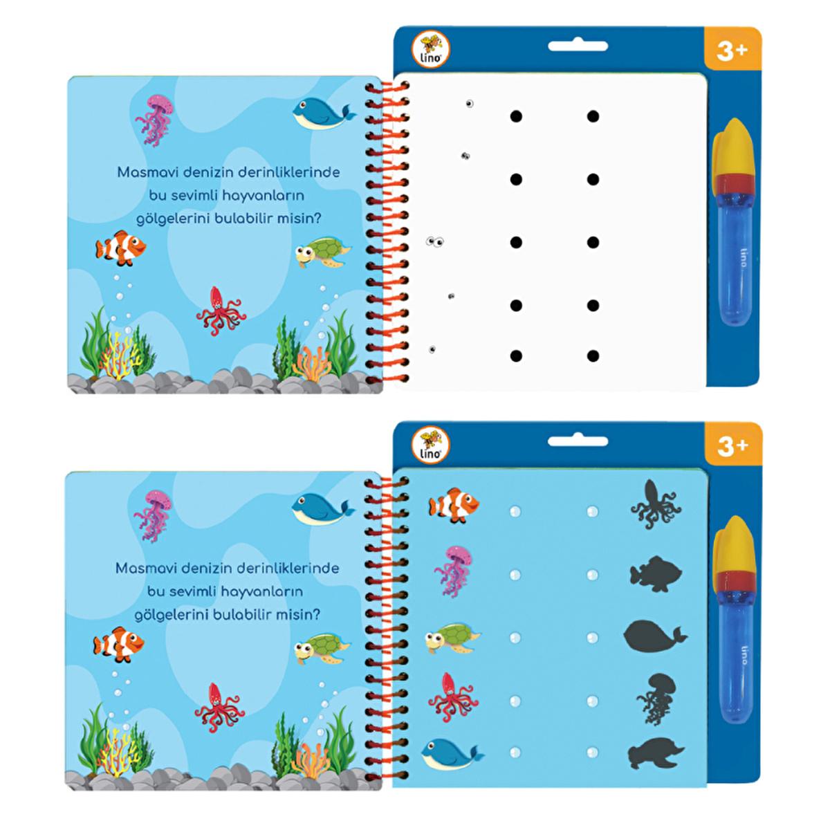Lino Magic Painting Book: Reusable Water Coloring Book for Mess-Free Fun. Ideal Children's Art Activity, Toddler Coloring, Animals Theme by Beauty Care Bag