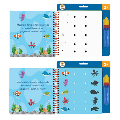Lino Magic Painting Book: Reusable Water Coloring Book for Mess-Free Fun. Ideal Children's Art Activity, Toddler Coloring, Animals Theme by Beauty Care Bag