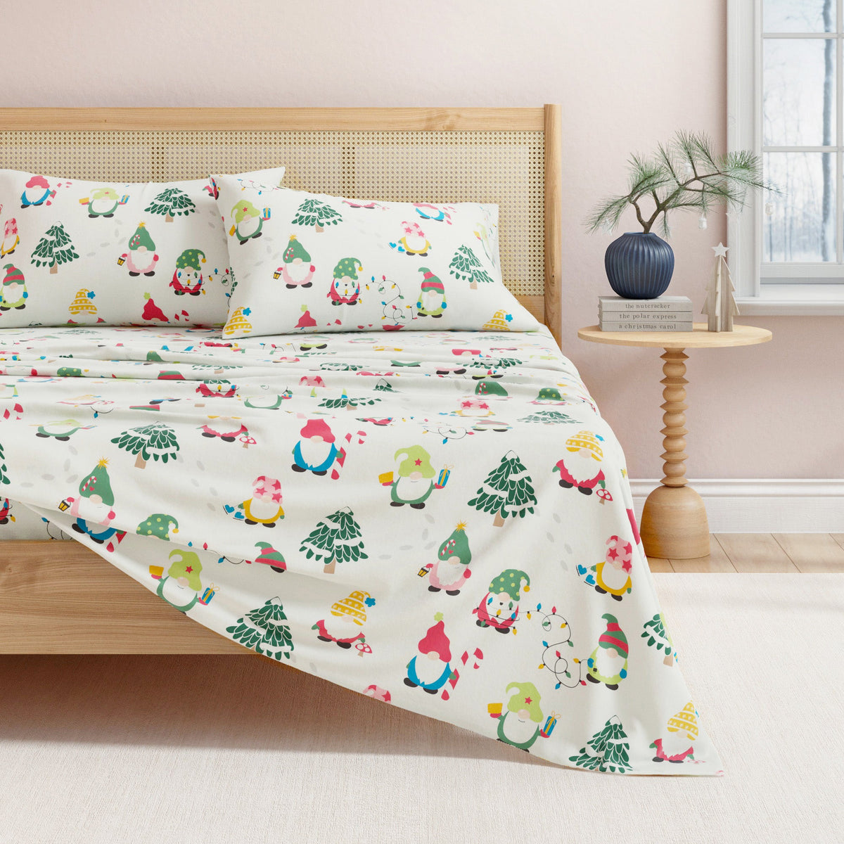 Turkish Cotton Christmas Flannel Sheet Set - Whittaker Collection by Great Bay Home