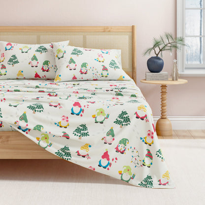 Turkish Cotton Christmas Flannel Sheet Set - Whittaker Collection by Great Bay Home