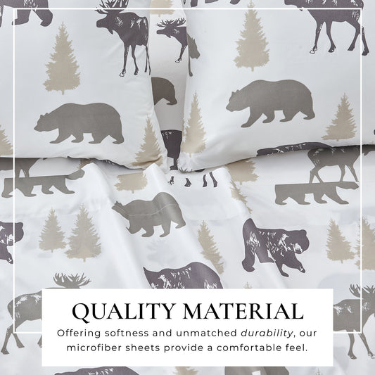 Lodge Printed Sheet Set - Mountain Ridge Collection by Great Bay Home