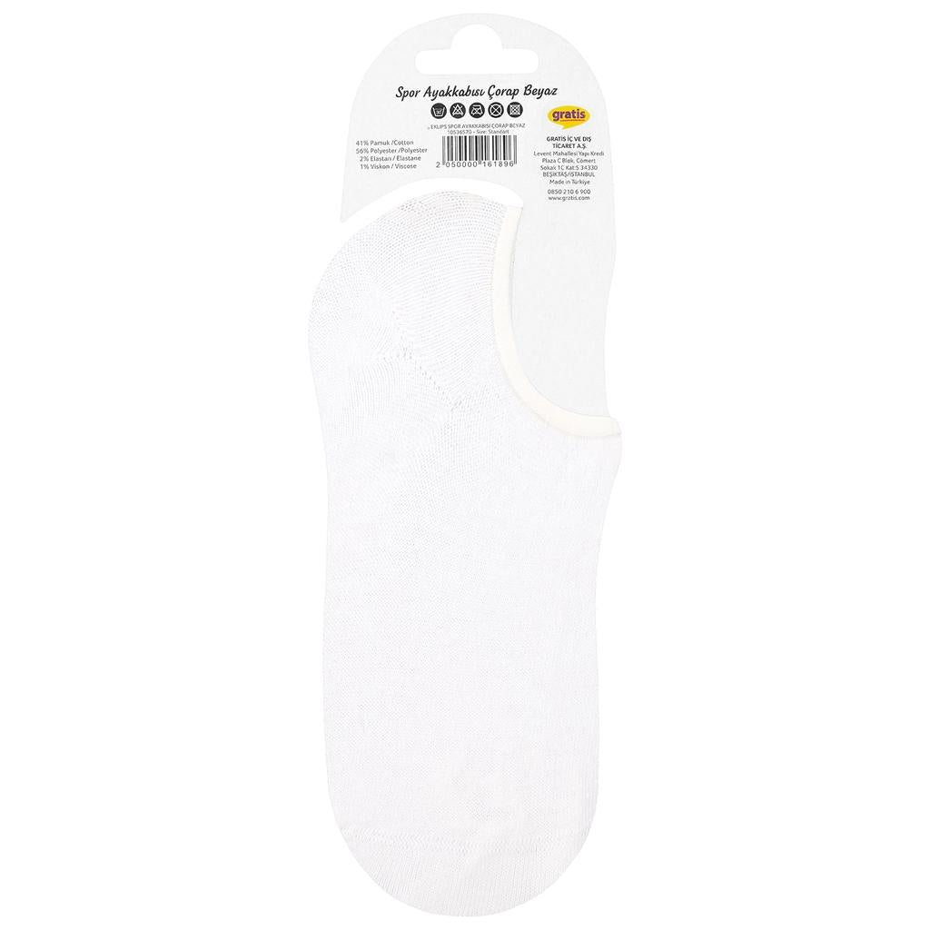 Eklips White Athletic Ankle Socks for Daily Comfort 1 Pair by Beauty Care Bag