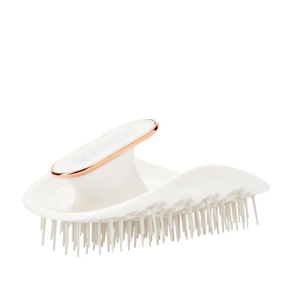 Manta Original White Rose Gold Hairbrush for Fragile Hair by Beauty Care Bag