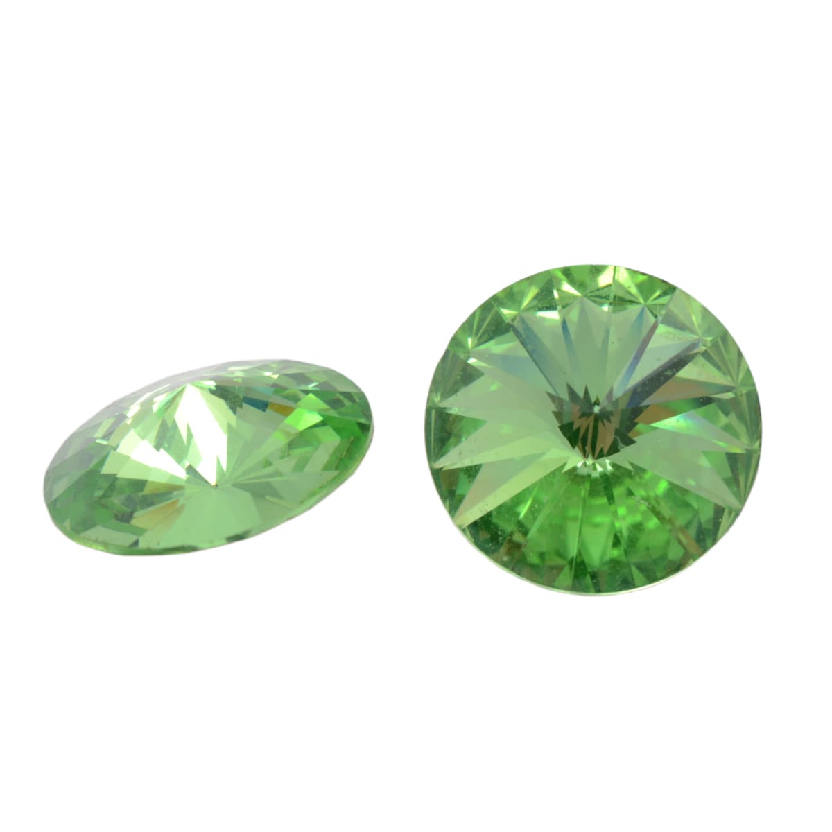 Swarovski Crystal 1122 Round Rivoli 16mm Peridot Green - Individual Stone by Continental Bead Suppliers