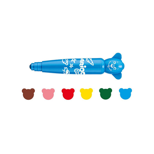 Carioca Teddy jumbo washable markers for toddlers, 12 pack