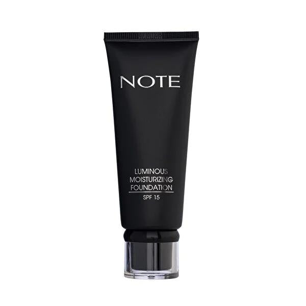 Note Cosmetics Luminous Moisturizing Foundation - Natural Beige, SPF 15 - Hydrating, Long Lasting, Paraben-Free Liquid Foundation for Dry Skin (1.18 fl oz) by Beauty Care Bag