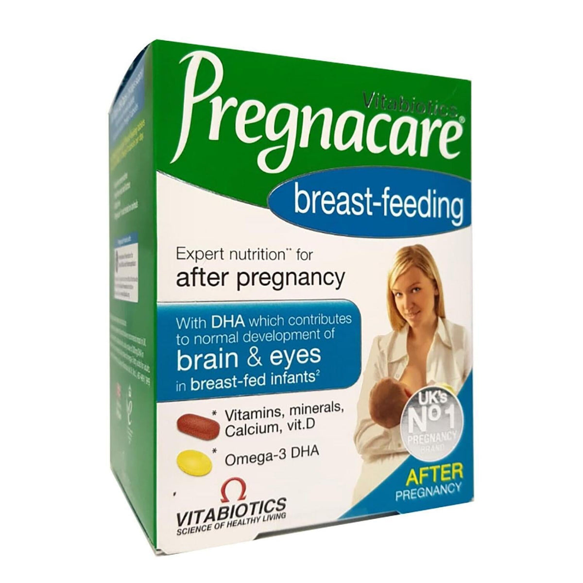 Vitabiotics Pregnacare Breast-Feeding Multivitamin & Omega-3 Supplement - Supports Maternal & Infant Health by Beauty Care Bag