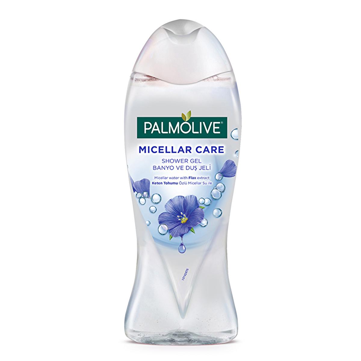 Palmolive Micellar Care Bath & Shower Gel: Gentle, Natural Body Wash for Daily Moisturizing & Sensitive Skin - Flaxseed Enriched, 16.91 fl oz by Beauty Care Bag