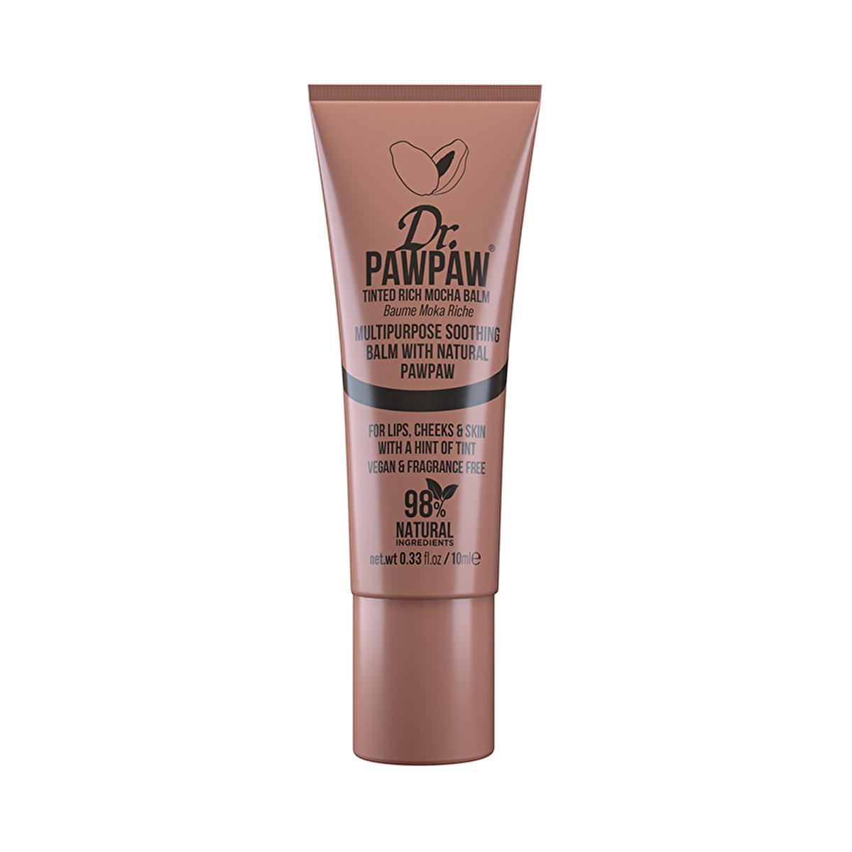 Dr. Pawpaw Tinted Rich Mocha Balm 10 ml - Natural Moisturizing Lip Care with 98% Natural Ingredients by Beauty Care Bag