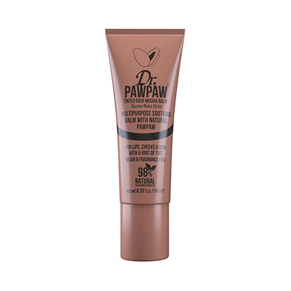 Dr. Pawpaw Tinted Rich Mocha Balm 10 ml - Natural Moisturizing Lip Care with 98% Natural Ingredients by Beauty Care Bag