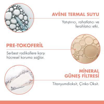 Avene Mineral Sunscreen Tinted SPF 50+ - Gentle Protection for Sensitive Skin, Avène Thermal Water, 1.35 fl oz by Beauty Care Bag