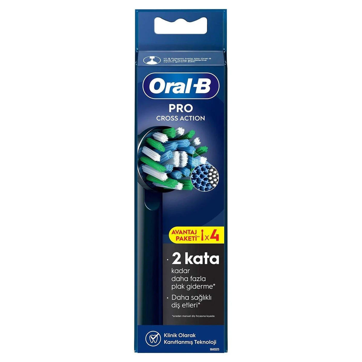 Oral-B CrossAction X-Filament Replacement Brush Heads 4-Pack by Beauty Care Bag