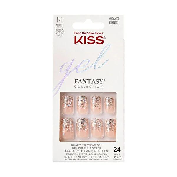 Kiss Extra Glossy Nail Tips Fanciful KGN01C 24-Piece DIY Nail Kit for Salon-Quality Nails by Beauty Care Bag
