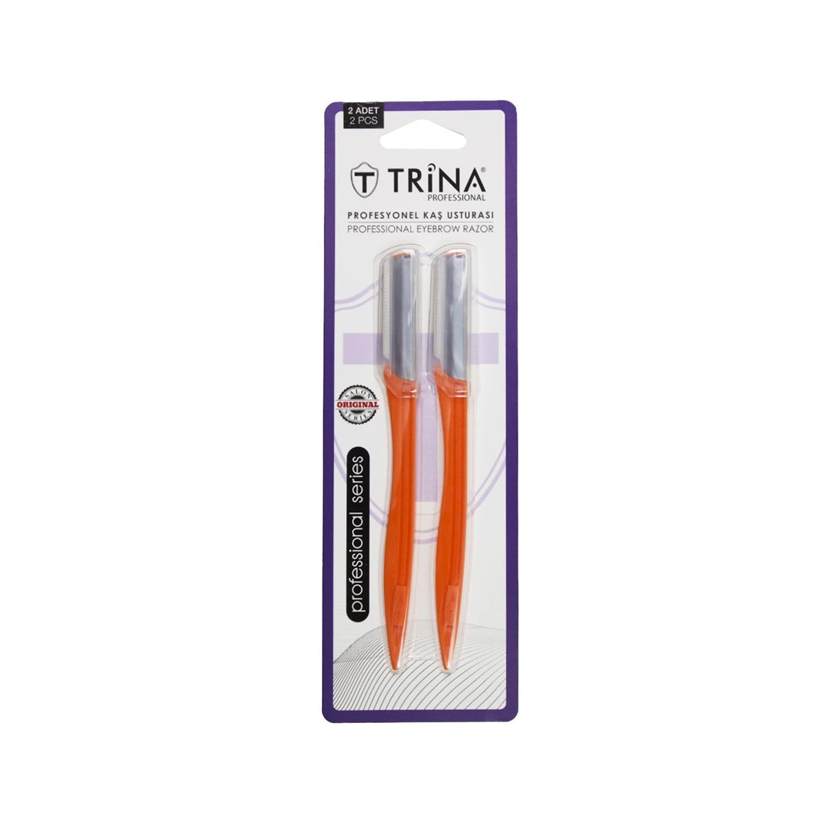 Trina Professional eyebrow razor two-pack