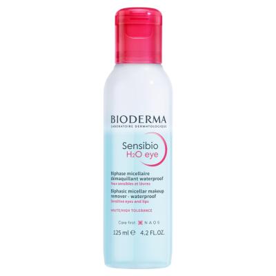 Bioderma Sensibio H2O - Gentle Micellar Eye Makeup Remover for Sensitive Eyes - Hypoallergenic & Fragrance-Free - Cleanses & Soothes (4.23 fl oz) by Beauty Care Bag