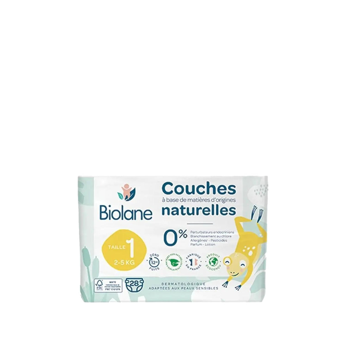 Biolane Eco-Friendly Diapers for Newborns - Sustainable, Natural, and Gentle on Skin (2-5 Kg, 28 Count) by Beauty Care Bag