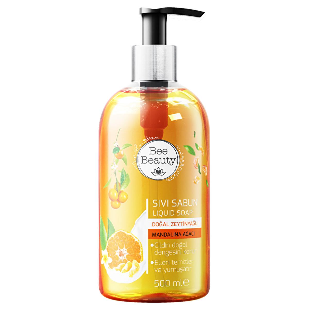 Bee Beauty Mandarin Liquid Hand Soap - Natural Olive Oil, Moisturizing & Refreshing Scent by Beauty Care Bag