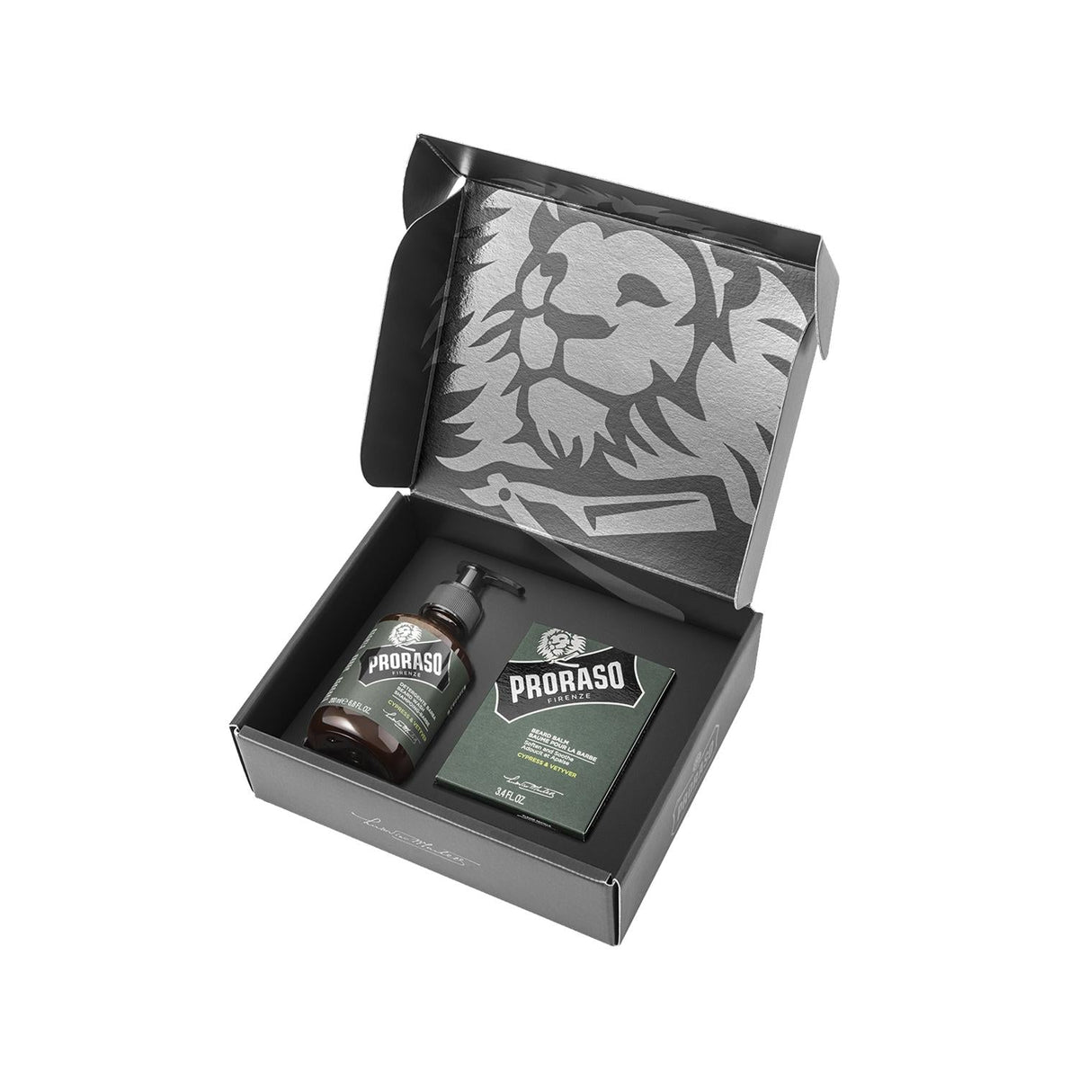 Proraso Cypress & Vetyver Beard Balm & Shampoo Duo for Men - Natural Beard Care Products by Beauty Care Bag