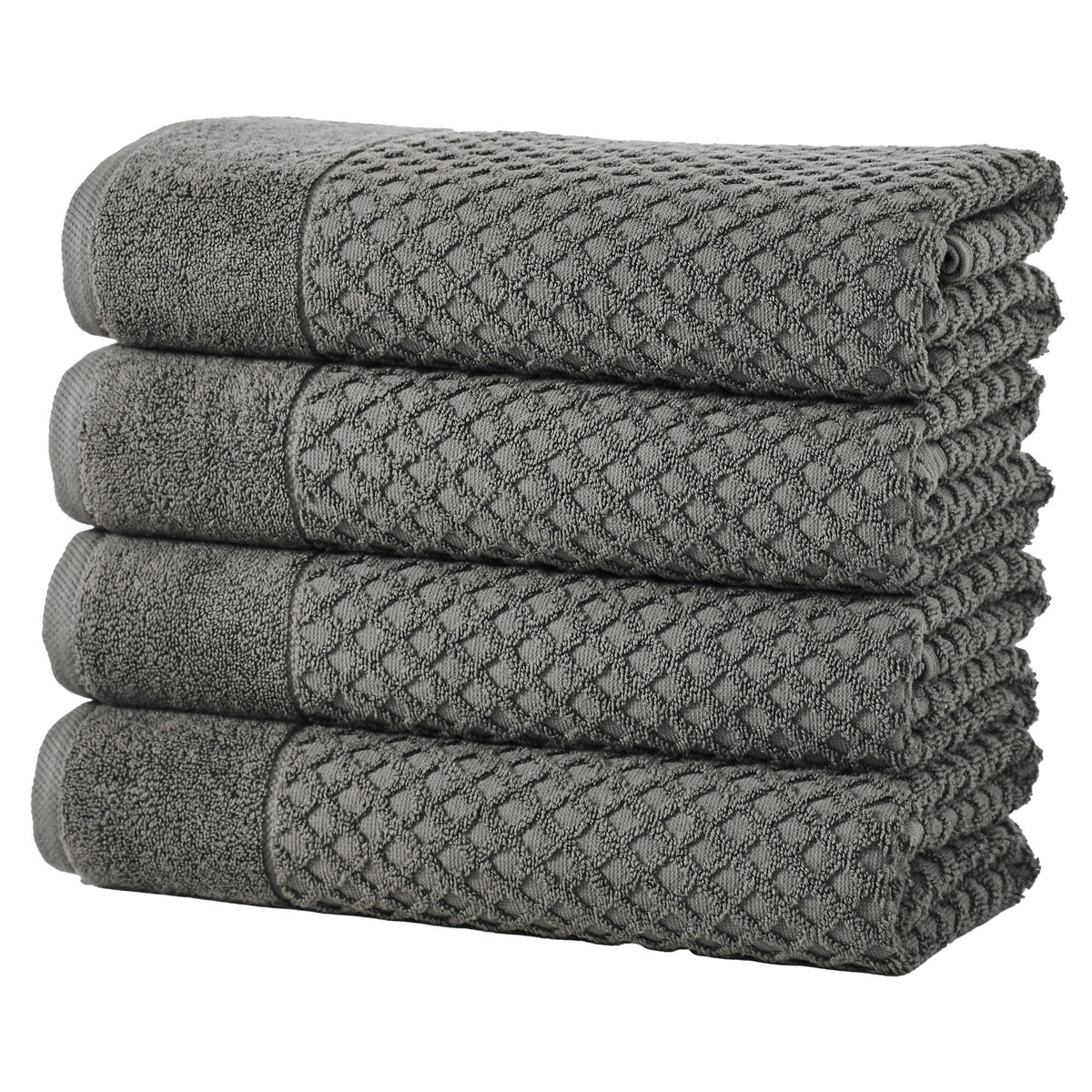 Cotton Diamond Waffle Weave Bath Towel Set - Grayson Collection by Great Bay Home