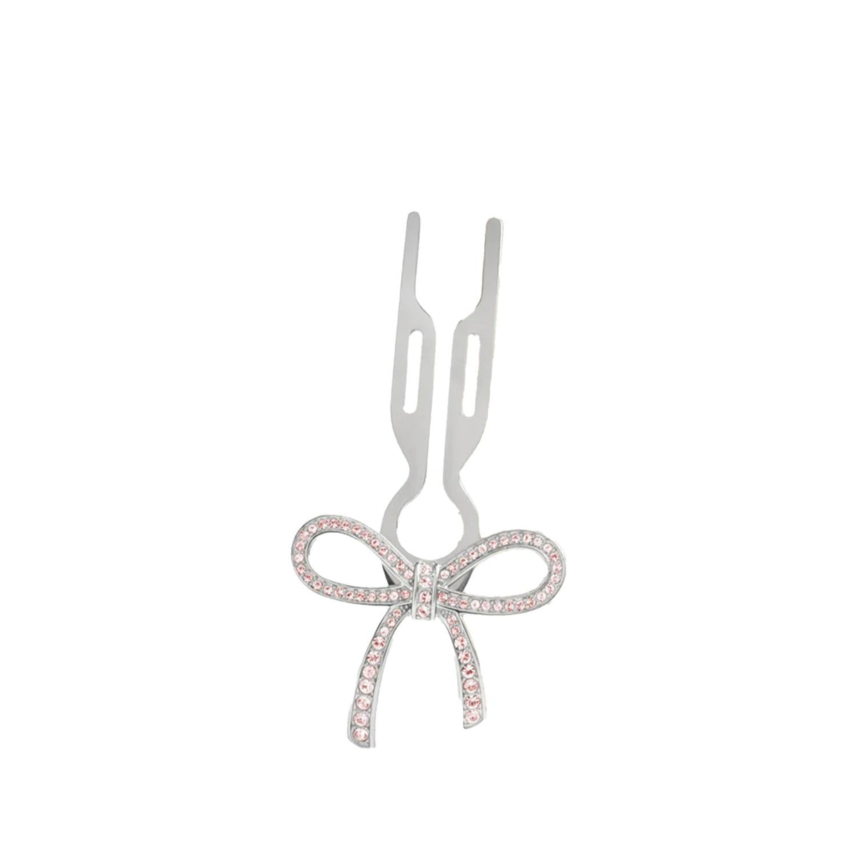 Fiona Franchimon Nº1 Hairpin Ribbon Light Rose Swarovski White Gold Finish by Beauty Care Bag