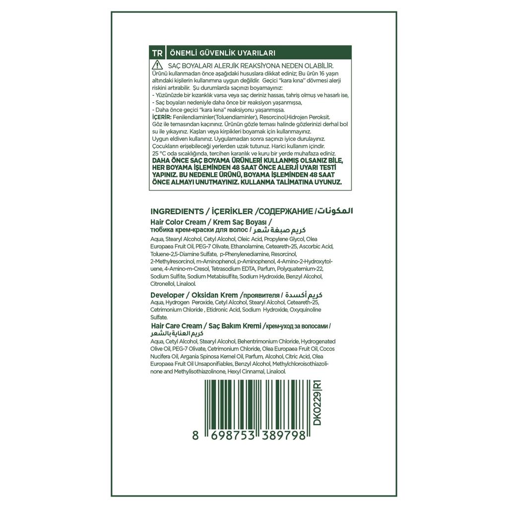 Sea Color Hair Dye 6.7 Brown by Beauty Care Bag