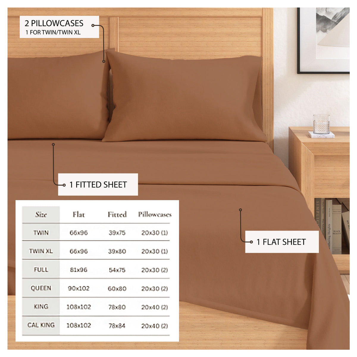 Cotton Solid Flannel Sheet - Nordic Collection by Great Bay Home